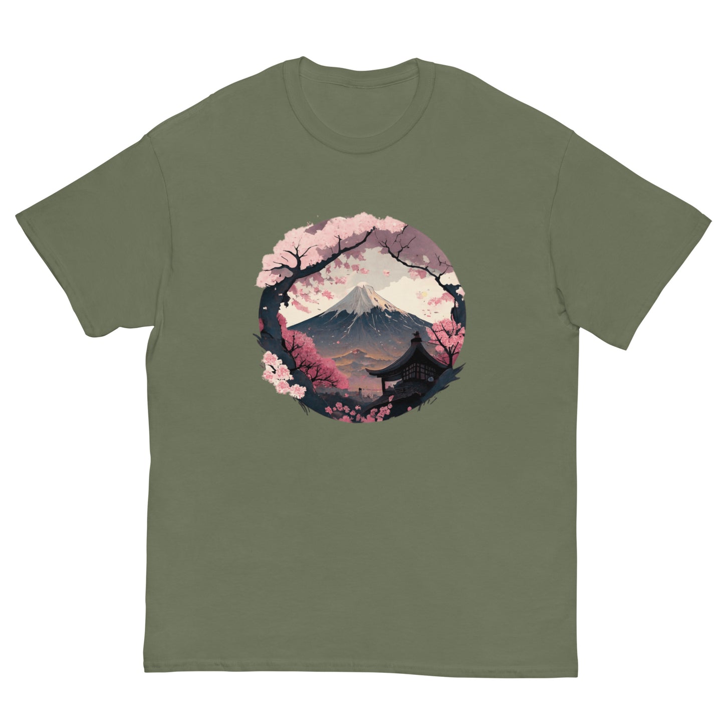 Fuji Sakura & Clouds Unisex Tee