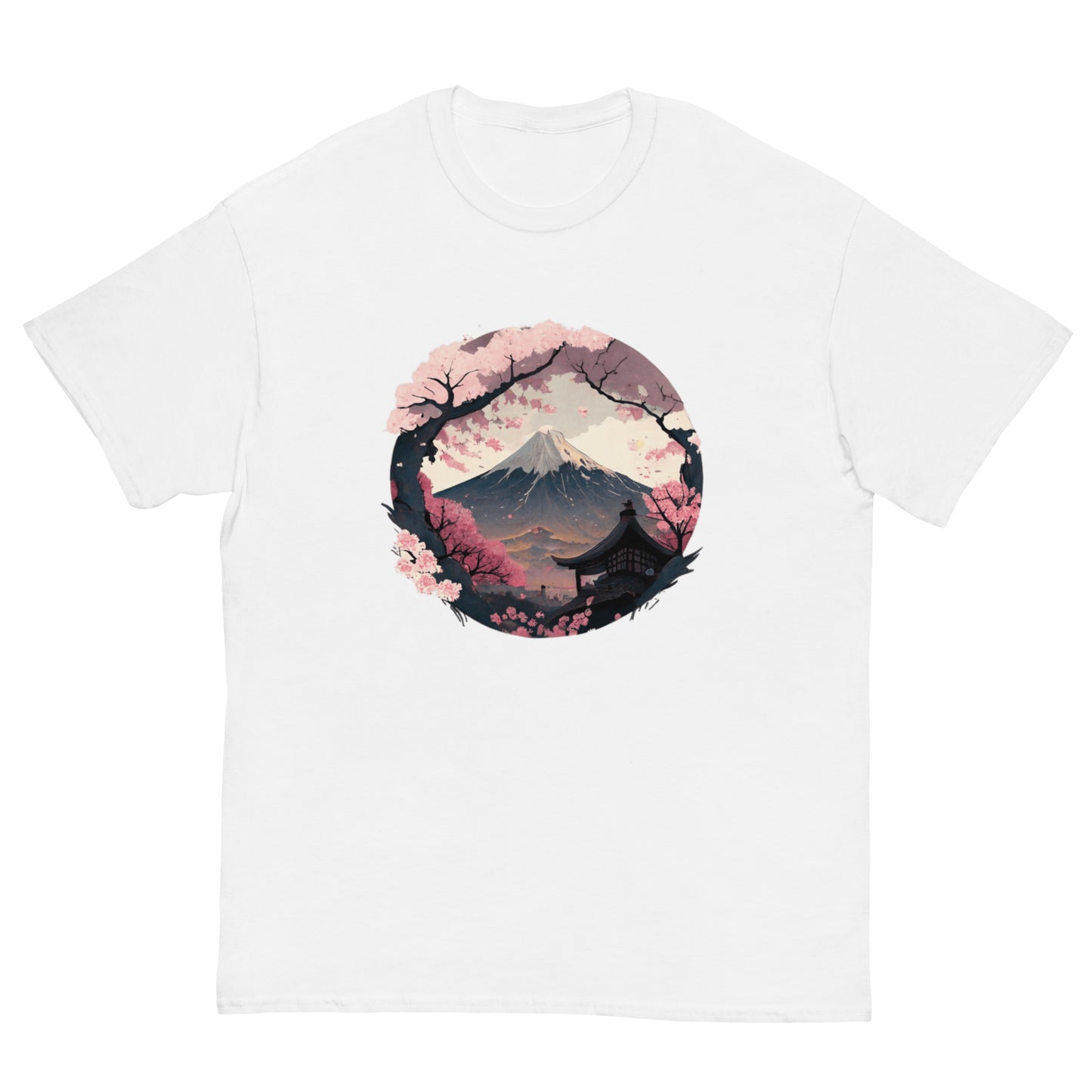 Fuji Sakura & Clouds Unisex Tee